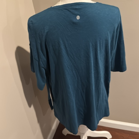 Z for Zella NWT Easy Day Slub Tee Shirt in Teal Seagate - Picture 6 of 7